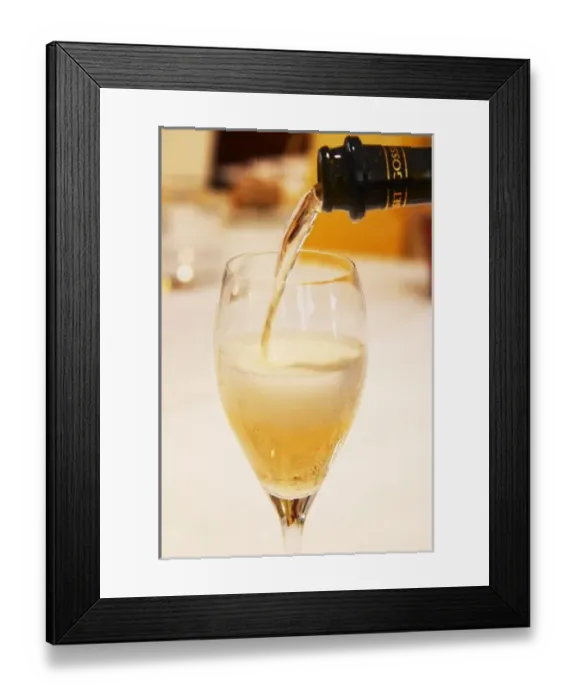 Framed Print : A champagne glass Framed Print : A champagne glass