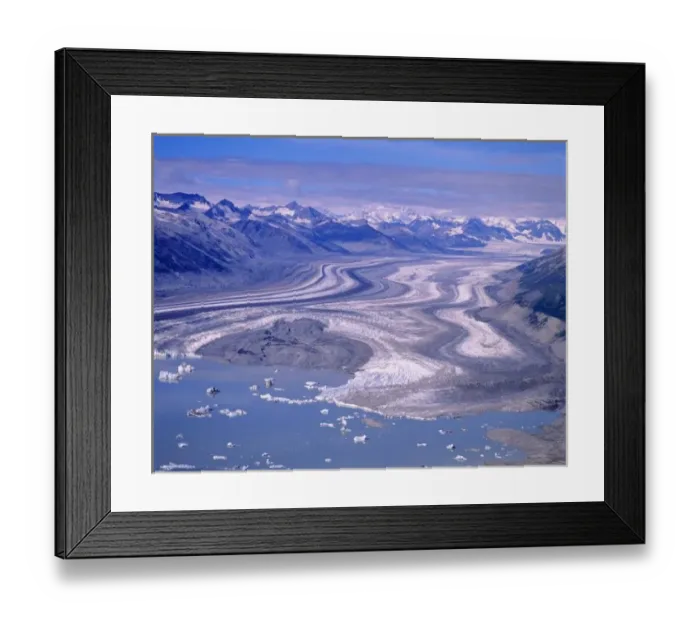 Framed Print : Aerial view Lowell Glacier, Kluane National Park, Yukon, Canada. Original: Medium Format Slide Framed Print : Aerial view Lowell Glacier, Kluane National Park, Yukon, Canada. Original: Medium Format Slide