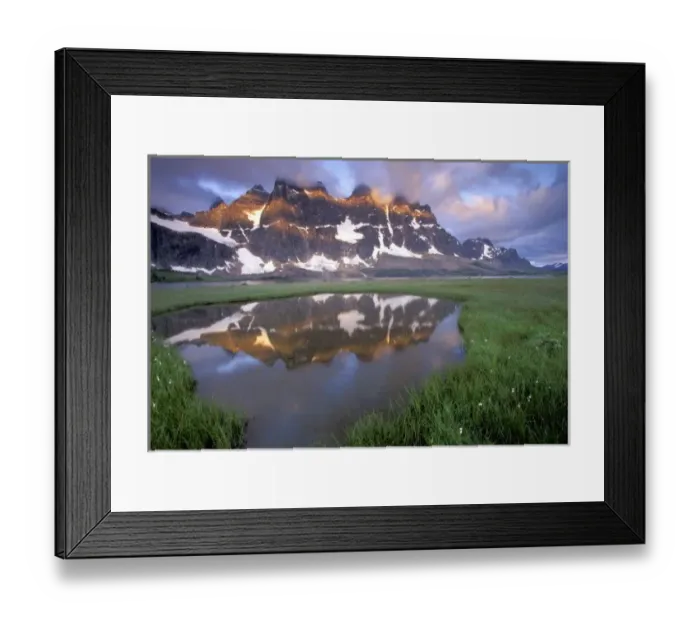Framed Print : NA, Canada, Alberta, Tonoquin Valley. Jasper National Park. The Ramparts