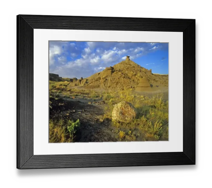 Framed Print : Badlands formations