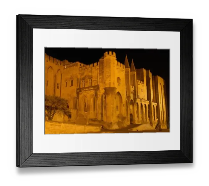 Framed Print : France, Avignon, Provence, Papal Palace at night Framed Print : France, Avignon, Provence, Papal Palace at night