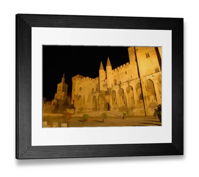 Framed Print : France, Avignon, Provence, Papal Palace at night Framed Print : France, Avignon, Provence, Papal Palace at night