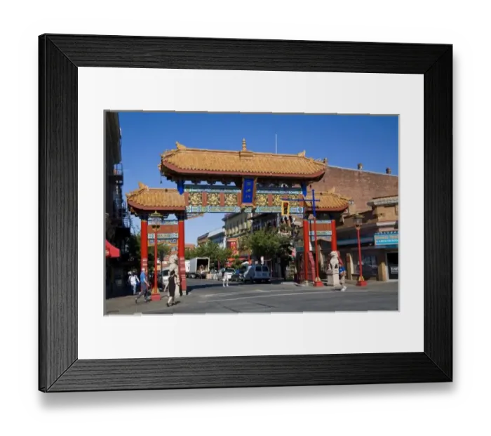 Framed Print : North America, Canada, British Columbia, Victoria. The gates of Chinatown in Victoria, BC