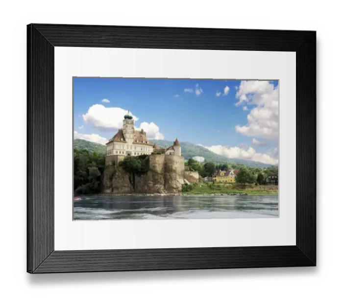 Framed Print : The stunning Schonbuhel Castle sits above the Danube River along the Wachau Valley of Austria