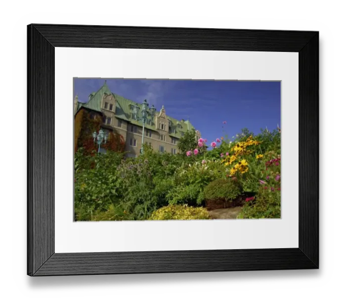 Framed Print : Canada, Quebec. Charlevoix region, Pointe-au-Pic, hotel Fairmont Le Manoir Richelieu
