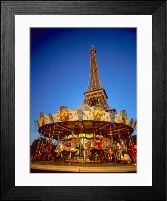 Framed Print : Carrousel, Eiffel Tower, Paris, France