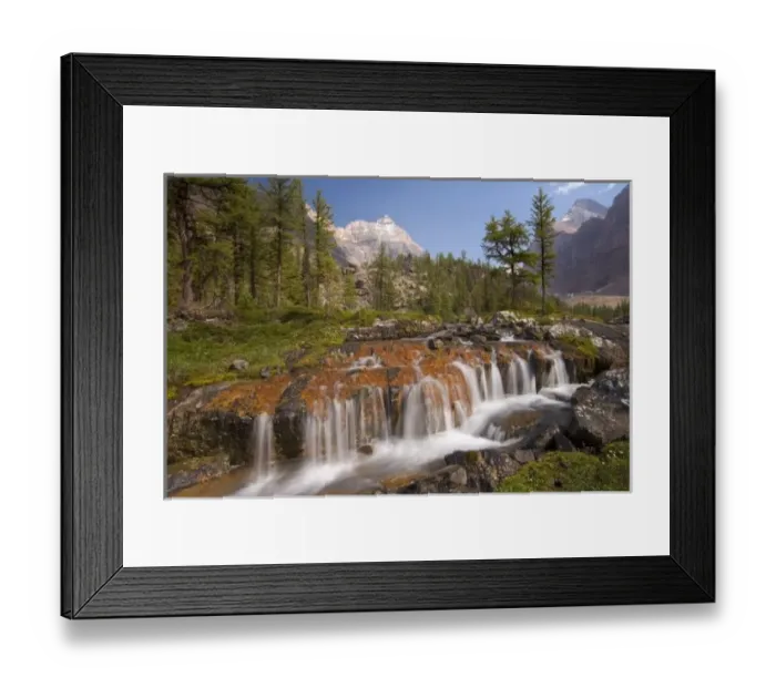 Framed Print : Canada, British Columbia, Yoho National Park. View of waterfall on Opabin Terrace Framed Print : Canada, British Columbia, Yoho National Park. View of waterfall on Opabin Terrace