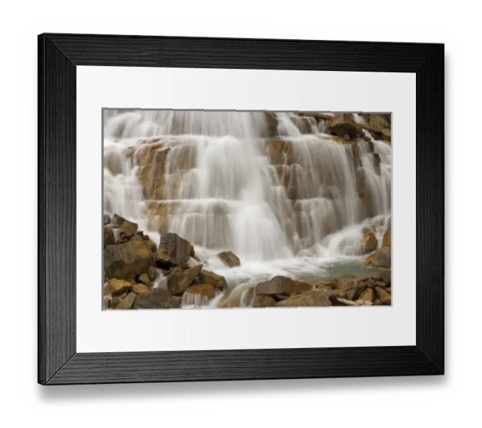 Framed Print : Canada, British Columbia, Yoho National Park. Close-up of Sherbrooke Falls rushing