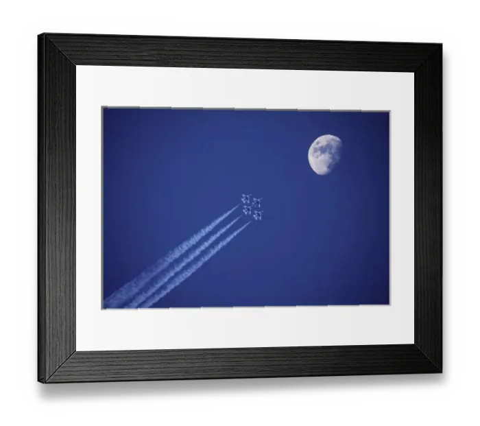 Framed Print : Canada, British Columbia, Abbotsford. (digital composite) Four fighter jets fly in Framed Print : Canada, British Columbia, Abbotsford. (digital composite) Four fighter jets fly in