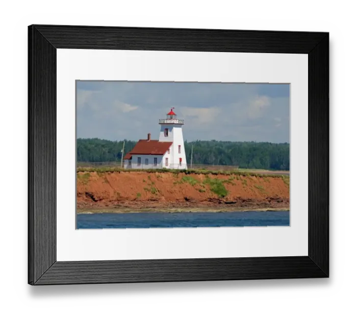 Framed Print : Lighthouse at North Umberland on Prince Edward Island, Canada Framed Print : Lighthouse at North Umberland on Prince Edward Island, Canada