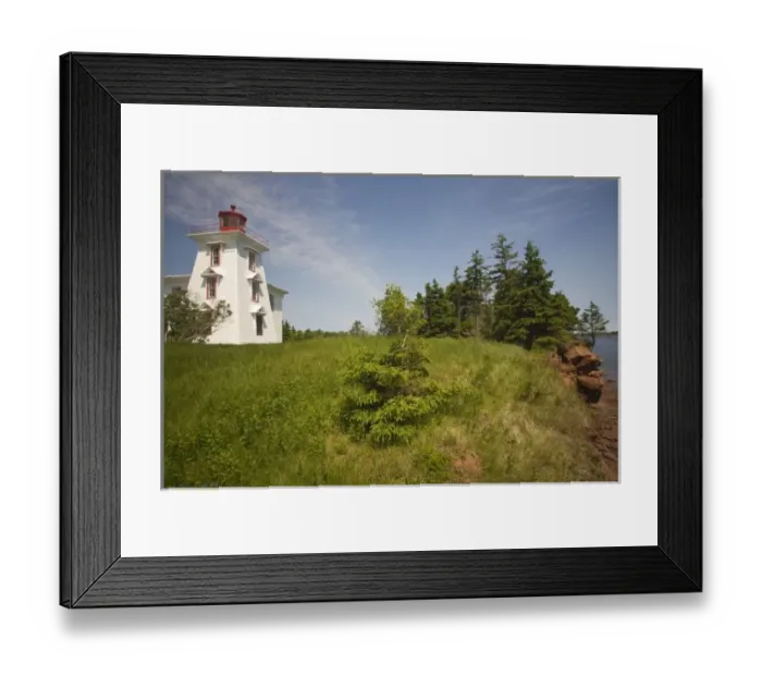 Framed Print : Canada, Prince Edward Island, Holland Cove. View of Blockhouse Lighthouse Framed Print : Canada, Prince Edward Island, Holland Cove. View of Blockhouse Lighthouse