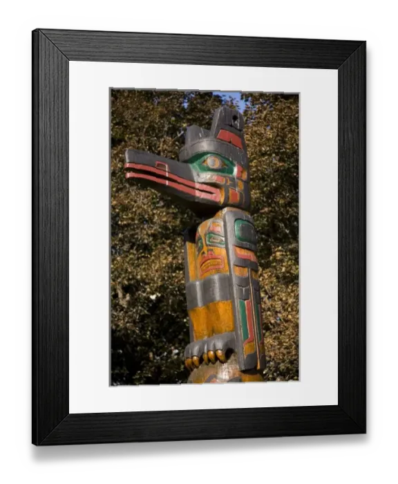Framed Print : Totem pole in park in Ottawa, Ontario, Canada