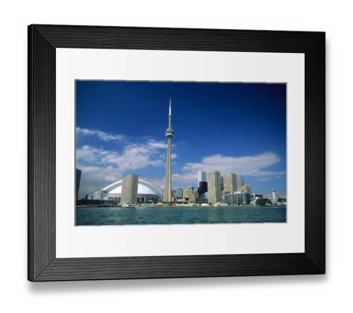 Framed Print : CN Tower and Skydome in Toronto, Ontario, Canada