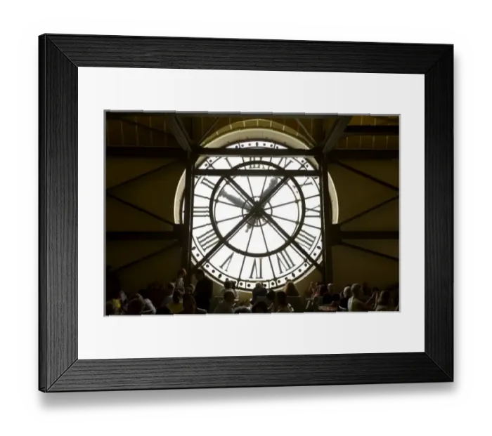 Framed Print : France, Paris. Diners behind one of the famous clocks in the Musee d Orsay. Credit as Framed Print : France, Paris. Diners behind one of the famous clocks in the Musee d Orsay. Credit as