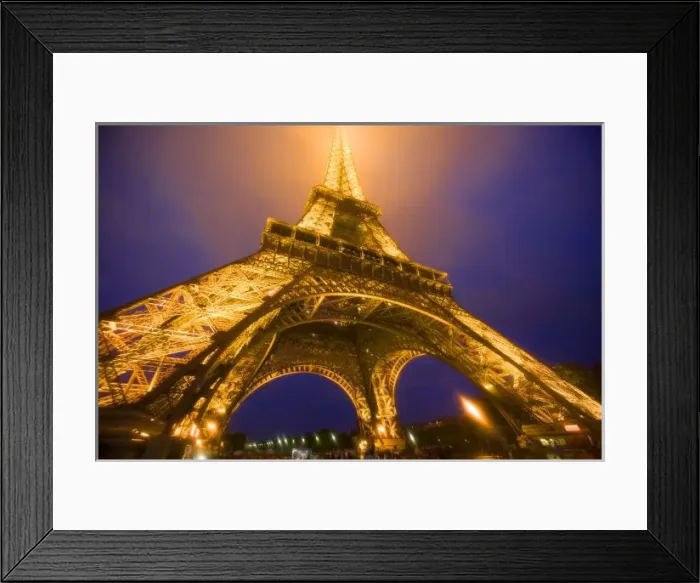 Framed Print : France, Paris. Looking up from base of Eiffel Tower lit at night. Credit as: Jim Framed Print : France, Paris. Looking up from base of Eiffel Tower lit at night. Credit as: Jim