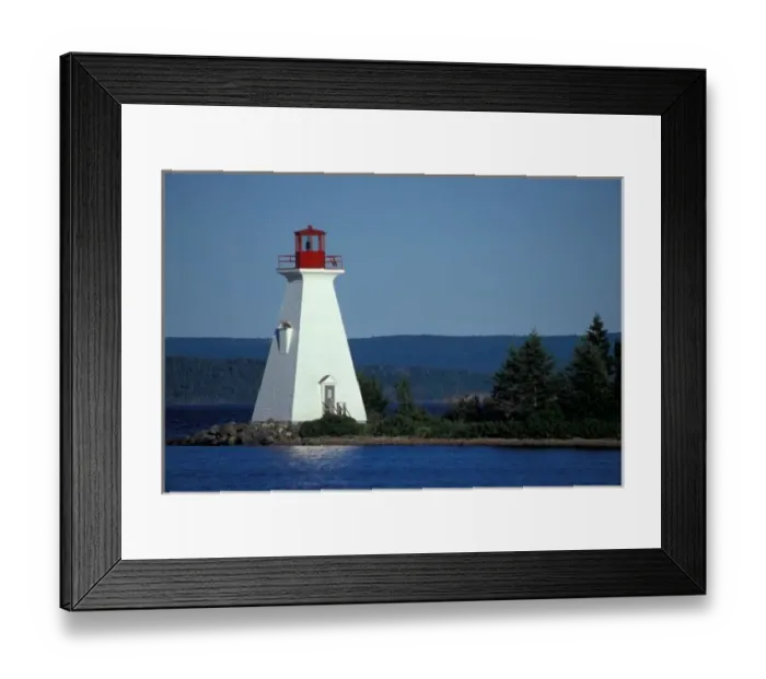 Framed Print : North America, Canada, Nova Scotia, Cape Breton, Baddeck lighthouse Framed Print : North America, Canada, Nova Scotia, Cape Breton, Baddeck lighthouse