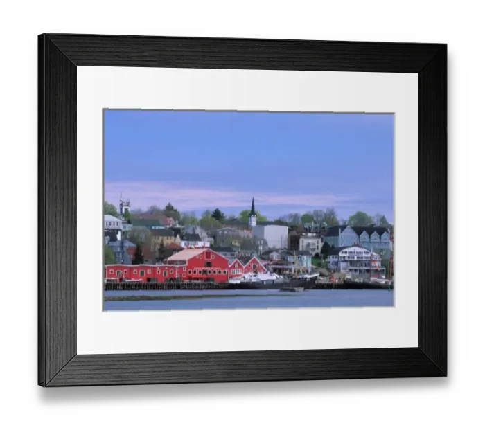 Framed Print : N. A. Canada, Nova Scotia. A view of Lunenburg, a fishing town on the Atlantic coast