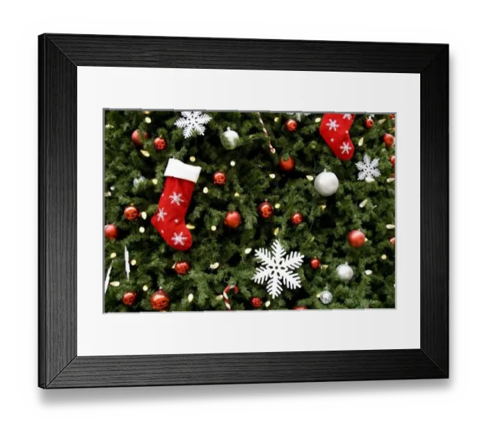 Framed Print : North America. Christmas decorations on tree Framed Print : North America. Christmas decorations on tree