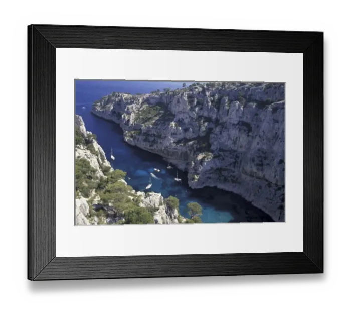 Framed Print : Europe, France, Provence, Calanques. Limestone cliffs Framed Print : Europe, France, Provence, Calanques. Limestone cliffs