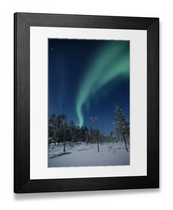 Framed Print : Scandinavia, Finland, Lapland, Ivalo, The Aurora borealis Framed Print : Scandinavia, Finland, Lapland, Ivalo, The Aurora borealis