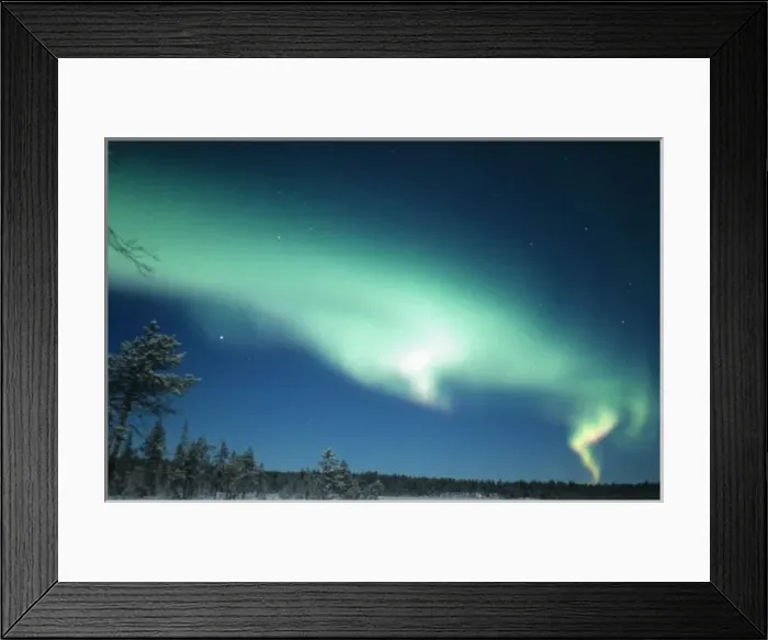 Framed Print : Scandinavia, Finland, Lapland, Ivalo, The Aurora borealis Framed Print : Scandinavia, Finland, Lapland, Ivalo, The Aurora borealis