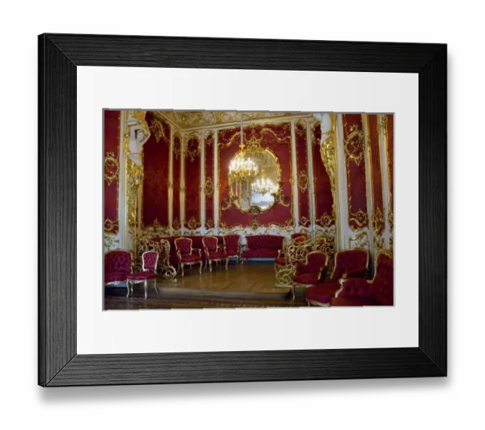 Framed Print : Russia, St. Petersburg, The Hermitage (aka Winter Palace). The Boudoir, c. 1853