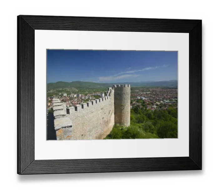 Framed Print : MACEDONIA, Ohrid. Car Samoils Castle / Morning Framed Print : MACEDONIA, Ohrid. Car Samoils Castle / Morning