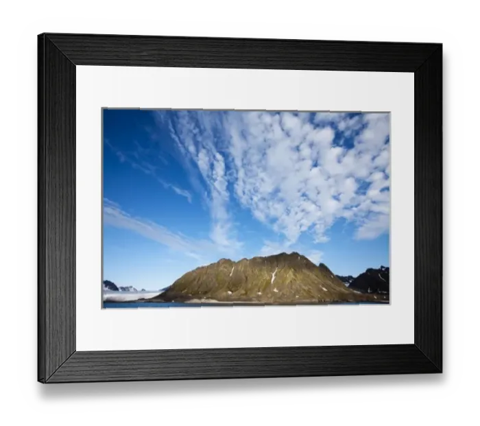 Framed Print : Norway, Svalbard, Clouds above steep cliffs along Spitsbergen Island in Albert I Framed Print : Norway, Svalbard, Clouds above steep cliffs along Spitsbergen Island in Albert I