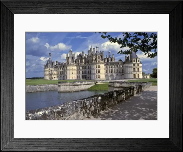 Framed Print : Europe, France, Chambord. Imposing Chateau Chambord, World Heritage Site, is one Framed Print : Europe, France, Chambord. Imposing Chateau Chambord, World Heritage Site, is one