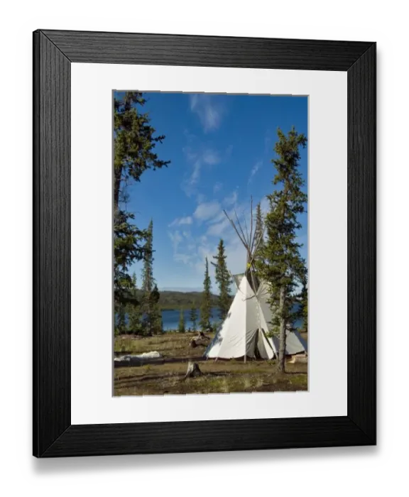 Framed Print : Dene Tribe gathering, Northwest Territories, Canada Framed Print : Dene Tribe gathering, Northwest Territories, Canada