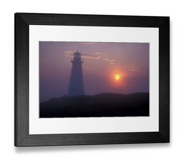 Framed Print : North America, Canada, Newfoundland, Cape Spear, lighthouse and sunrise