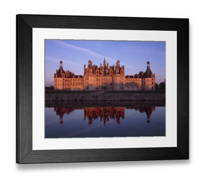 Framed Print : Chateau Chambord at sunset, Loire Valley, France Framed Print : Chateau Chambord at sunset, Loire Valley, France