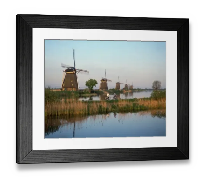 Framed Print : Windmills, Kinderdijk, Netherlands Framed Print : Windmills, Kinderdijk, Netherlands