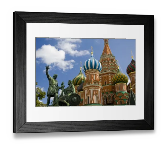 Framed Print : Russia, Moscow, Red Square. St. Basils Cathedral (aka Pokrovsky Sobor or Cathedral