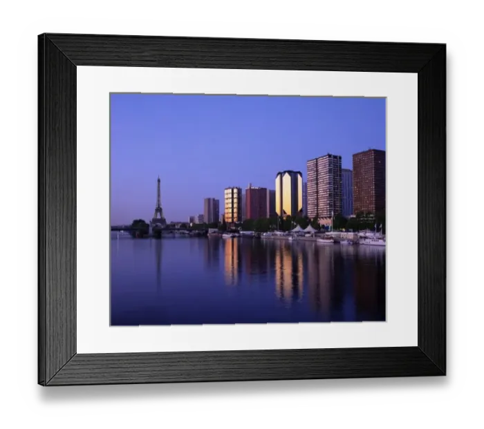 Framed Print : Front du Seine and Eiffel Tower, Paris, France Framed Print : Front du Seine and Eiffel Tower, Paris, France