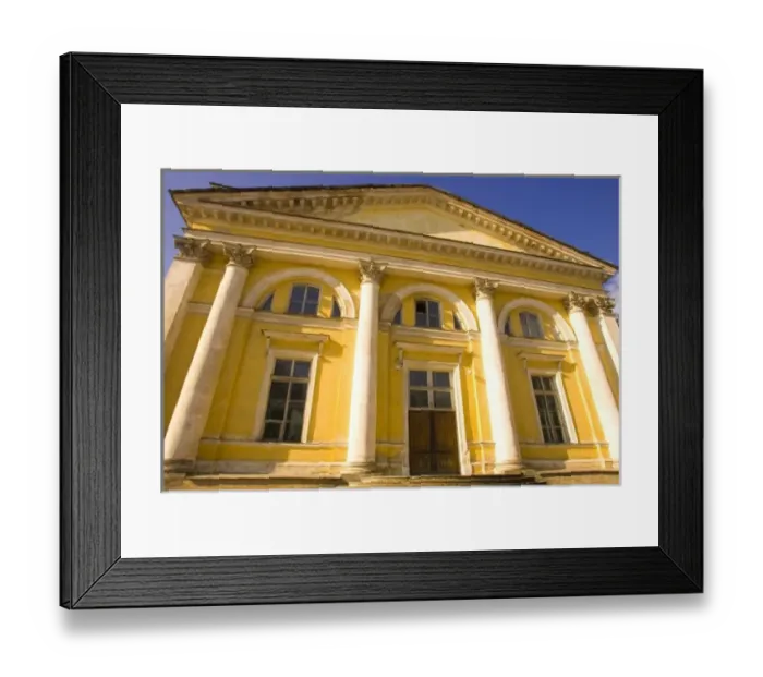 Framed Print : Russia, Pushkin. Front entrance to Alexander Palace, built for Tsar Alexander I. Credit as