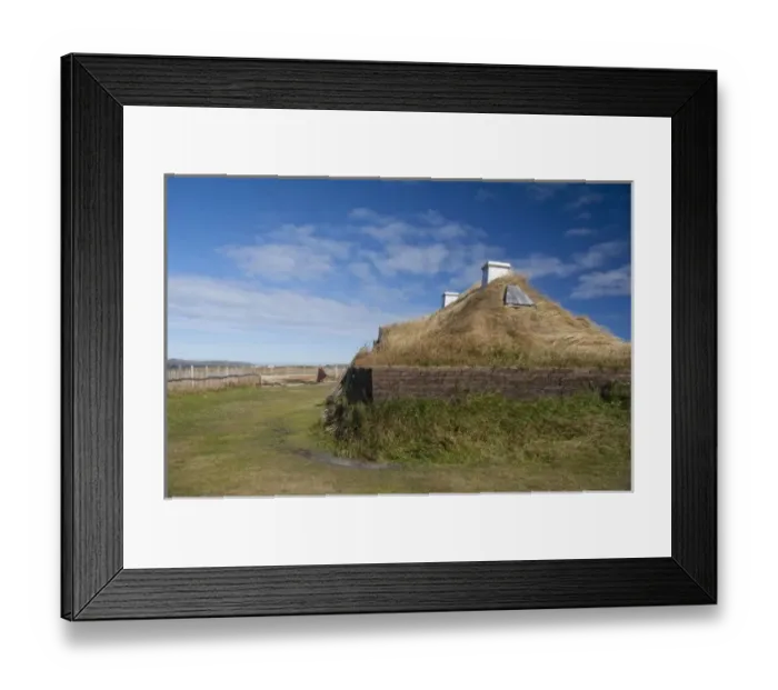 Framed Print : Canada, Newfoundland and Labrador, L Anse Aux Meadows. Archaeological site of Framed Print : Canada, Newfoundland and Labrador, L Anse Aux Meadows. Archaeological site of