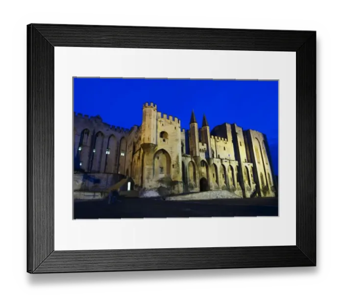 Framed Print : The Popes Palace in Avignon at sunset. Built in the 14th century to house