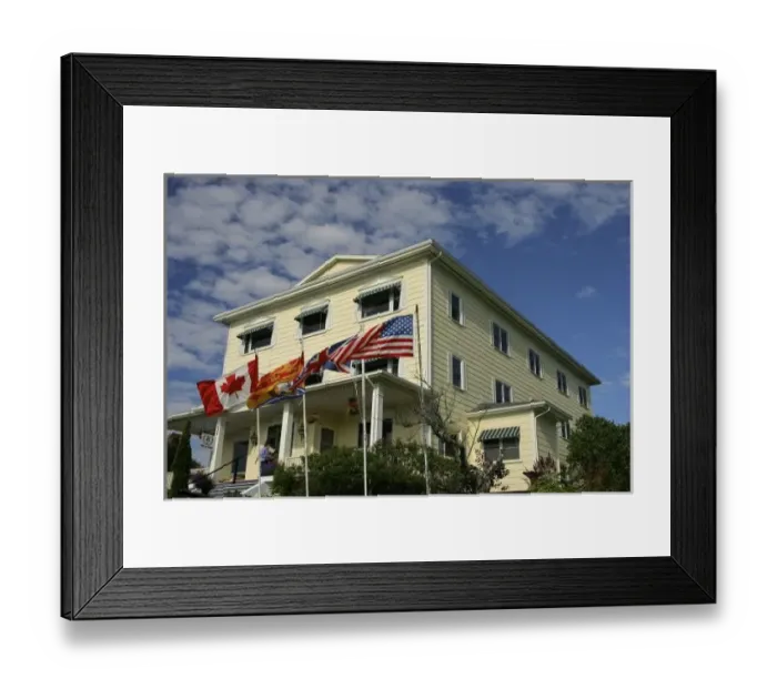 Framed Print : Canada, New Brunswick, St Andrews. Canadian, New Brunswick, U. S. and U. K. flags Framed Print : Canada, New Brunswick, St Andrews. Canadian, New Brunswick, U. S. and U. K. flags
