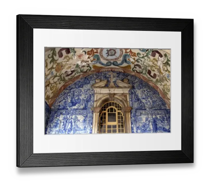 Framed Print : Europe, Portugal, Obidos. Colorful architectural detail of Obidos Framed Print : Europe, Portugal, Obidos. Colorful architectural detail of Obidos