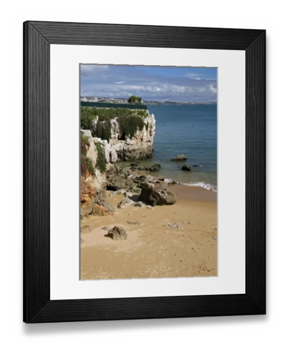 Framed Print : Portugal, Cascais. Praia da Rainha, a beach in Cascais on the Estoril coast Framed Print : Portugal, Cascais. Praia da Rainha, a beach in Cascais on the Estoril coast