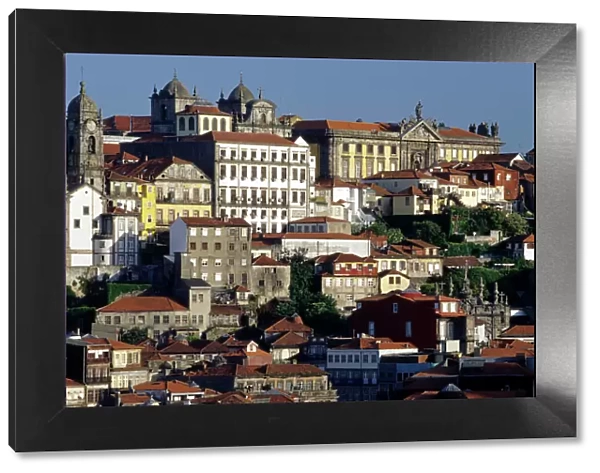 Portugal, Oporto (Porto). Historic houses and Cathedral in the Ribeira district