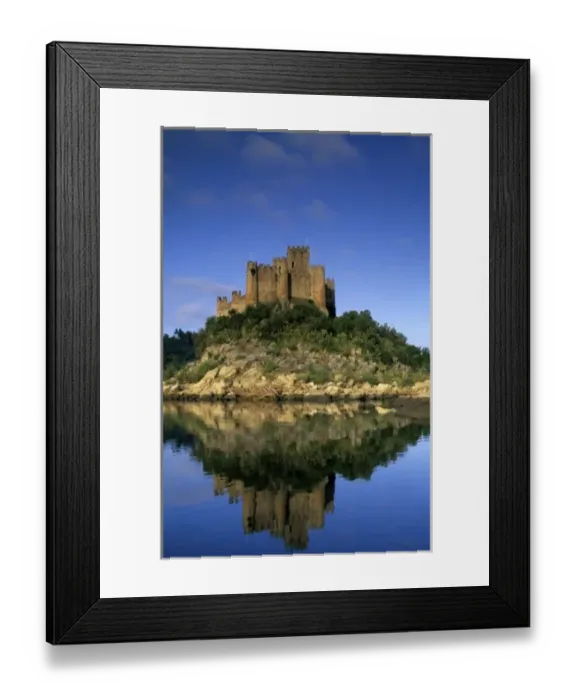 Framed Print : Portugal, Almourol. Castelo do Almourol (built 1171) reflected in Tagus River Framed Print : Portugal, Almourol. Castelo do Almourol (built 1171) reflected in Tagus River