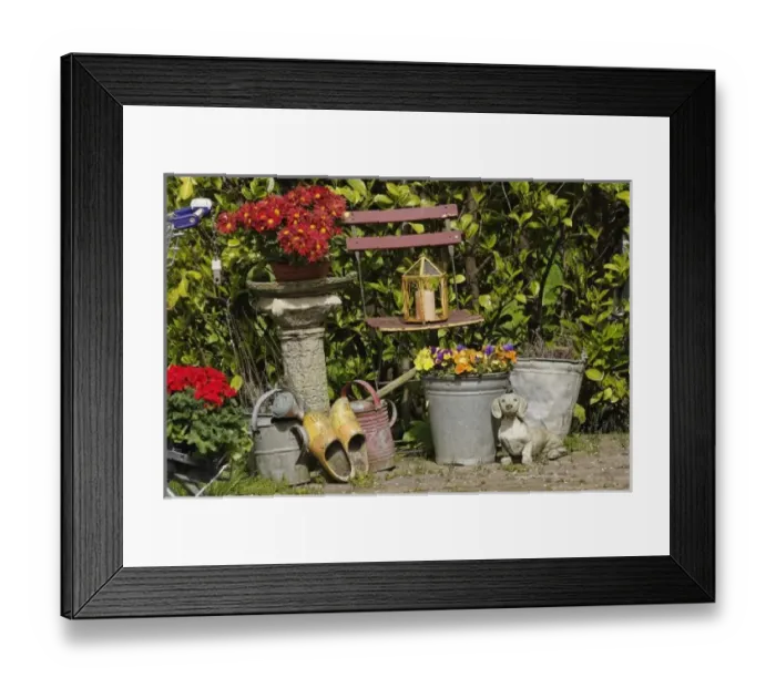 Framed Print : Buckets, shoes Framed Print : Buckets, shoes