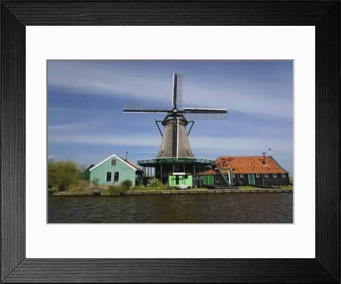 Framed Print : Windmill, Zaanse Schans, Holland, Netherlands