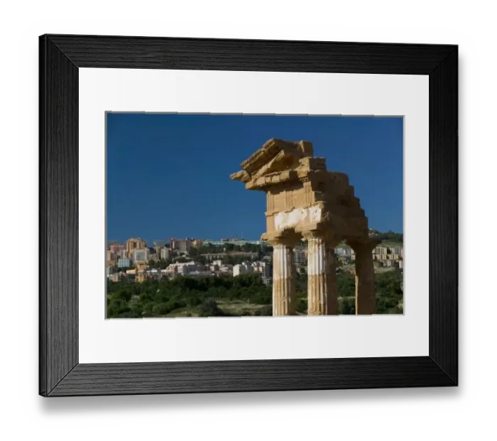 Framed Print : Italy, Sicily, Agrigento, La Valle dei Templi, Valley of the Temples, The Temple