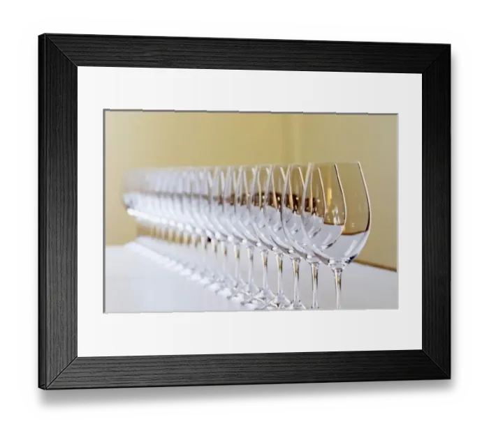 Framed Print : A straight row