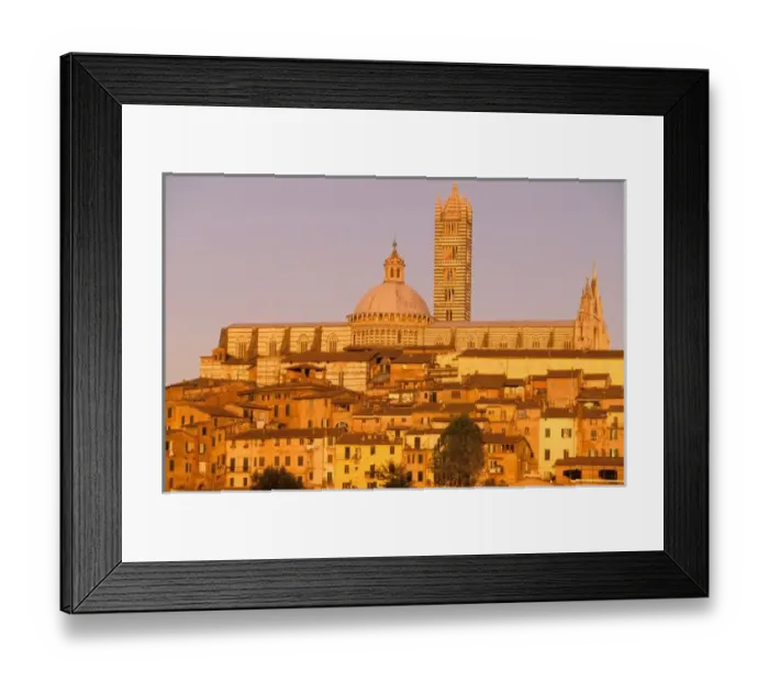 Framed Print : Europe, Italy, Tuscany, Siena. 13th century Duomo. Sunset Framed Print : Europe, Italy, Tuscany, Siena. 13th century Duomo. Sunset