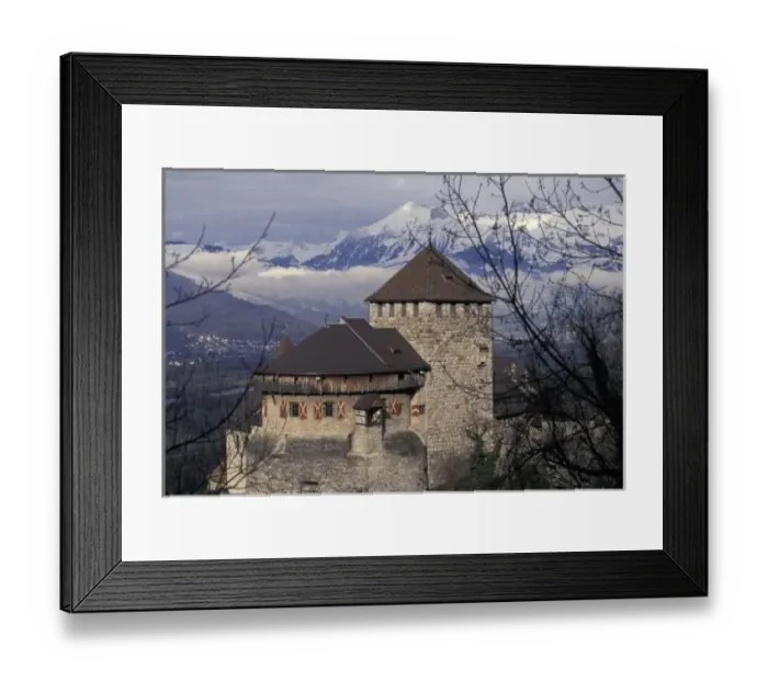 Framed Print : Europe, Liechtenstein, Vaduz. Vaduz castle, residence of the Prince