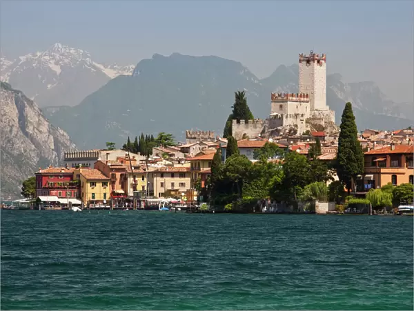 ITALY, Verona Province, Malcesine. Lakeside town view